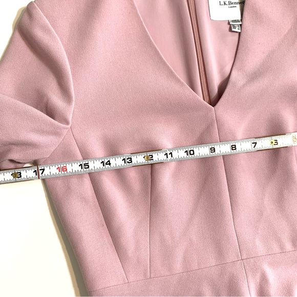 L.K.Bennett Rosala Dress in Lavender Size 6 Fit and Flare Midi Dress Minimalist - Picture 6 of 13